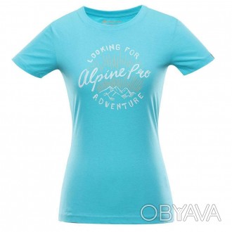 Стильная женская футболка Alpine Pro Unega 8. Изготовлена из отборного хлопка Fi. . фото 1