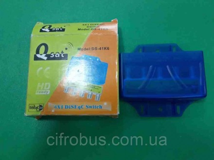 Описание DiSEqC 2.0 4x1 Qsat DS-41K6 в кожухе DiSEqC-переключатель на четыре вхо. . фото 3