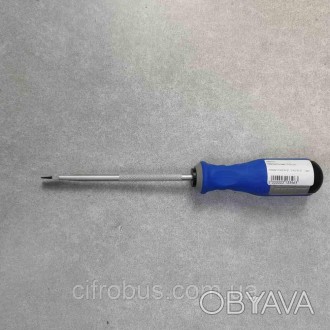 Отвертка плоская (15-20 см), с изотяционной ручкой не пропускающей электрический. . фото 1