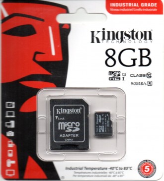 Карта пам'яті Kingston SDCIT/8GB INDUSTRIAL GRADE підтримує специфікацію Ul. . фото 2