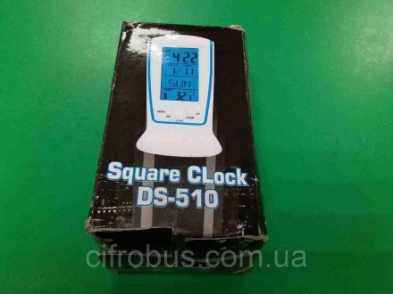 Square Clock SQ-510 - Оригинальные многофункциональные часы - будильник с термом. . фото 2