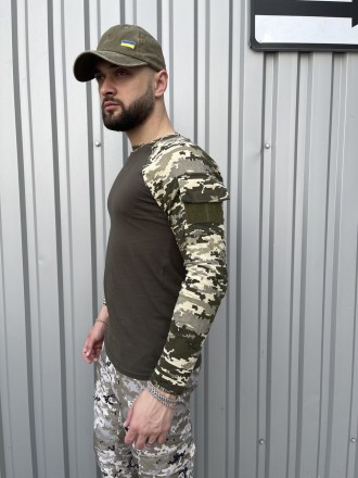 Армейская тактическая футболка зсу с длинным рукавом, мужской военный лонгслив с. . фото 8