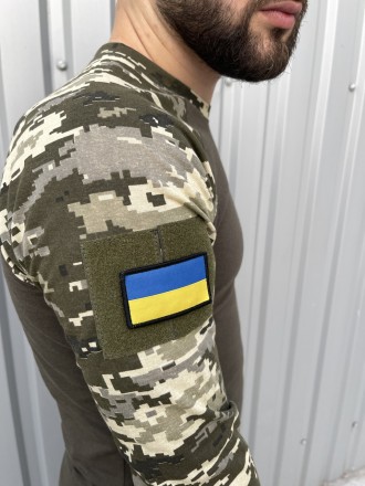 Армейская тактическая футболка зсу с длинным рукавом, мужской военный лонгслив с. . фото 9