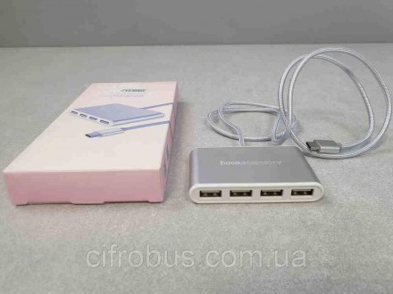 Мультипортовый адаптер Hoco HB3 USB HUB 4USB Type-C
Встроена защита от короткого. . фото 3