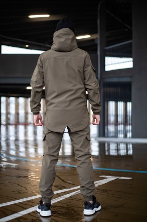 Чоловічий тактичний костюм Softshell Intruder хакі, куртка з капюшоном і штани з. . фото 5