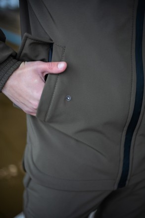 Чоловічий тактичний костюм Softshell Intruder хакі, куртка з капюшоном і штани з. . фото 11