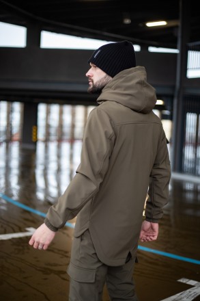 Чоловічий тактичний костюм Softshell Intruder хакі, куртка з капюшоном і штани з. . фото 6