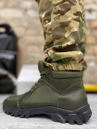Чоловіки тактичні черевики військові хакi літнi, армiйські черевики текстильні д. . фото 3