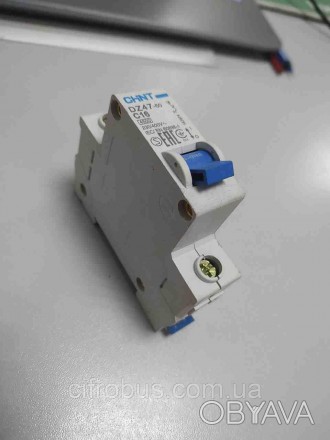 Автоматичний вимикач Chint DZ47-60 1P, C16, 4.5kA
Номінальна напруга ізоляції, В. . фото 1