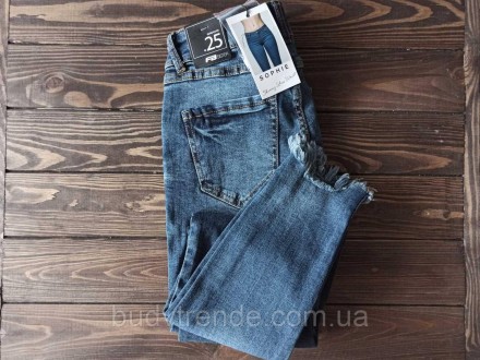 Женские джинсы с потертостями (низкая посадка) 26,28,29 размер FB Sister Skinny . . фото 7