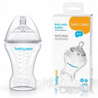 Пляшечка для годування "BabyOno" (БебіОно) Natural (Нейчерал) для дітей з 1-го м. . фото 1