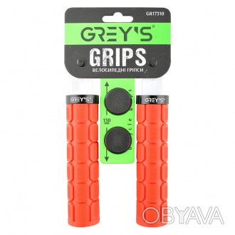 Грипсы Greys ручки для велосипеда с резиновым покрытием красно черные с одностор