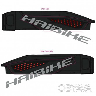 Наклейка для батареи Haibike черно-красная YAMAHA 2018. . фото 1