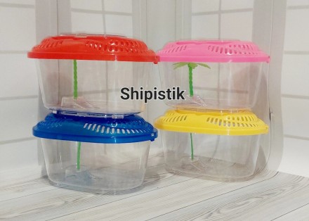 Пластиковый контейнер для содержания насекомых и для транспортировки небольших р. . фото 2
