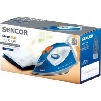 Утюг Sencor SSI7710BL быстро и легко поможет вам выгладить белье. Рабочая поверх. . фото 10