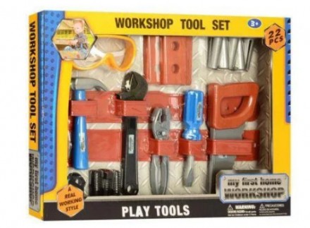 Набор инструментов игровой Workshop Tool Set 29118-19, 22 детали
С помощью набор. . фото 3