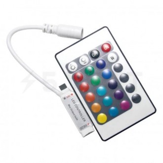 Контроллер RGB OEM 6А-IR-24-MINI кнопки. Київ. фото 1 Контроллер RGB OEM 6А-IR-24-MINI кнопки. Київ. фото 1