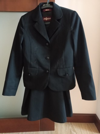 Школьная форма для девочки Милана с тефлоновым покрытием (пиджак и сарафан). Сар. . фото 2