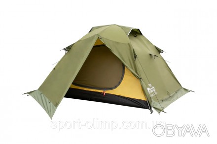 Трехместная экспедиционная палатка Tramp Peak 3 (V2) Зеленая TRT-026-green
Трехм. . фото 1
