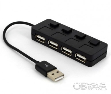 Технічні характеристики:
Хаб USB 2.0 універсальний 
Кількість роз'ємів (портів) . . фото 1