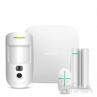 Принцип работы
Ajax StarterKit Cam Plus — стартовый комплект беспроводной систем. . фото 1