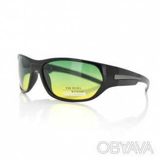 Стильные спортивные очки с зелеными линзами из поликарбоната, толщиной 2,3 мм.
П. . фото 1