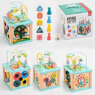 гр Деревянный Логический куб 25205 (12) "4FUN Game wood Club", пальчиковый лабир. Одесса. фото 1 гр Деревянный Логический куб 25205 (12) "4FUN Game wood Club", пальчиковый лабир. Одесса. фото 1