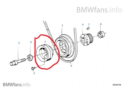 Шків колінвала БМВ, BMW E30, E36, E34, двигун M40,
BMW 1727375
BMW 11231727375. . фото 4