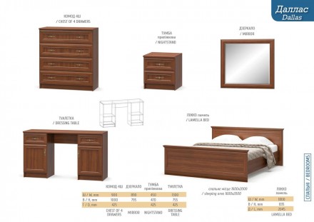 Спальня 1 Даллас Меблі Сервіс - зручні та практичні меблі, що характеризуються с. . фото 10