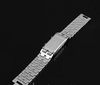 LED часы-браслет Iron Samurai, Айрон Самурай серебристый с синими светодиодамиЧа. . фото 7