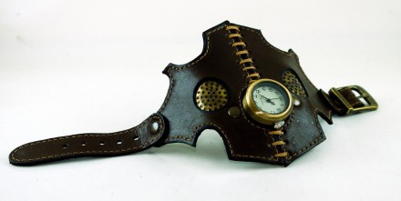 Стиль Scappa-часы - смелый дизайн, широкий кожаный браслет и хай-тек элементы. Э. . фото 3