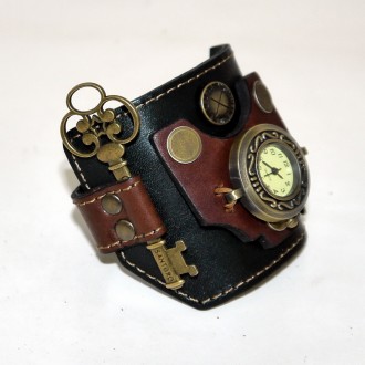 Стиль Scappa-часы - смелый дизайн, широкий кожаный браслет и хай-тек элементы. Э. . фото 2