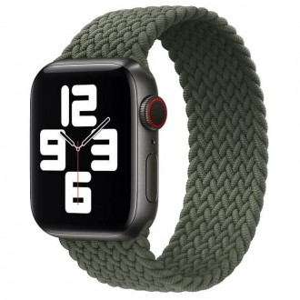 Ремешок Braided Solo Loop для Apple watch 38mm/40mm 125mm (Зеленый). . фото 2