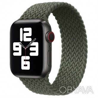 Ремешок Braided Solo Loop для Apple watch 38mm/40mm 125mm (Зеленый). . фото 1