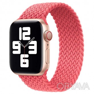 Ремешок Braided Solo Loop (AAA) для Apple watch 42mm/44mm 135mm (Зеленый). . фото 1