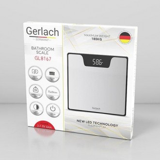 Описание Весов напольных Gerlach GL 8167s, серебристых
Напольные весы Gerlach GL. . фото 8