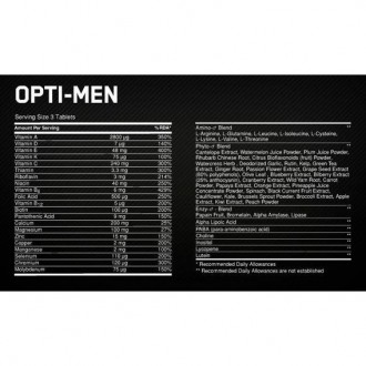 Opti-Men от Optimum Nutrition — спортивные витамины для мужчин. Этот витаминно-м. . фото 3
