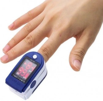 Пульсометр на палец, аппарат для измерения сатурации UKC JK-302 5309, белый с си. . фото 3