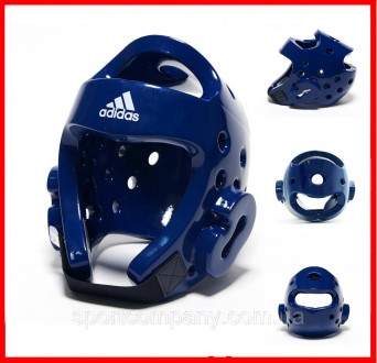 Шлем для тхеквондо и единоборств Adidas ADITHG01 WTF тренировочный синий защитны. . фото 2
