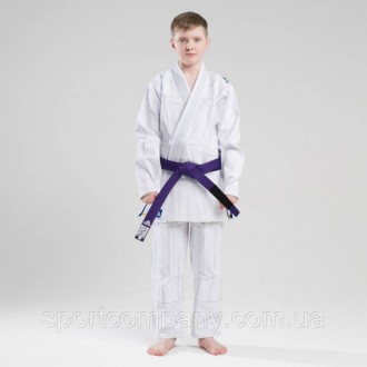 Детское подростковое кимоно для джиу джитсу Adidas ChaIIenge белое ги JJ350_2_0_. . фото 4