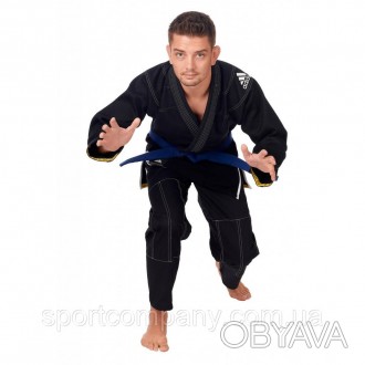 Детское подростковое кимоно для джиу джитсу Adidas ChaIIenge черное ги JJ350_2_0. . фото 1
