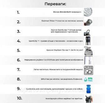 BlenderBottle® - №1 у світі по продажу шейкерів. Причина — він працює. Запатенто. . фото 6