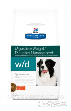 Hill's Prescription Diet w/d корм для собак з куркою (15%) — повноцінний дієтичн. . фото 1