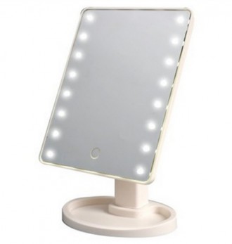Настольное зеркало для макияжа SUNROZ с LED подсветкой  22 светодиода - удобное . . фото 2