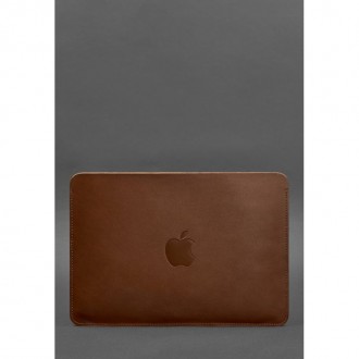 Чохол із натуральної шкіридля MacBook 13 дюйм виділяється плавністю ліній і прос. . фото 2