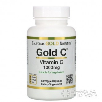 Gold C, вітамін C, 1000 мг, California Gold Nutrition Витамин C, California GOLD. . фото 1