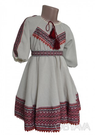 Платье фатин с поясом
размер по росту 92-128
Рукав - 3/4, длинный
ткань - лен га. . фото 1
