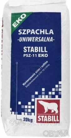  Stabill PSZ 11 EKO - це універсальна шпаклівка, модифікована спеціальними полім. . фото 1