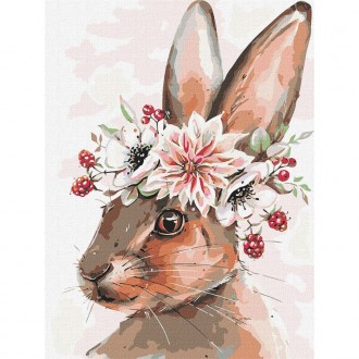 Картина по номерам "Цветущий зайка" Идейка KHO4272 30х40 см. Киев. фото 1