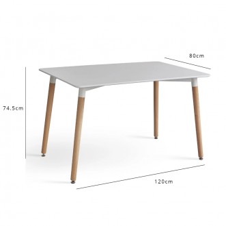 
Стіл обідній Nolan 120х80 Білий : стильна і сучасна модель від меблевої компані. . фото 11